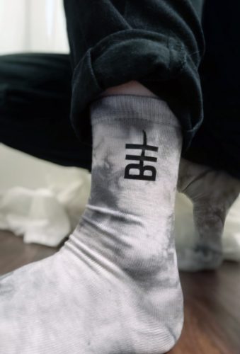 BHarts. - Fekete-Fehér Batikolt zokni
