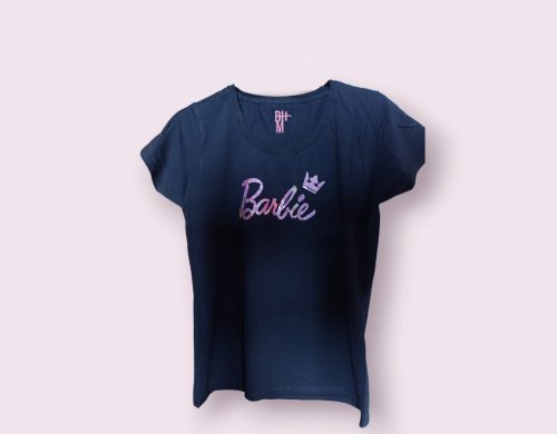 BARBIE - Csillogó feliratos kislány póló